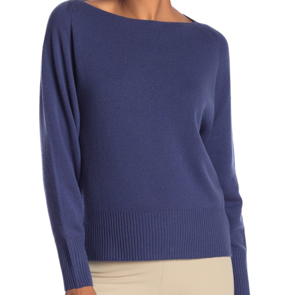 Vince Blue Cowl Neck Sweater